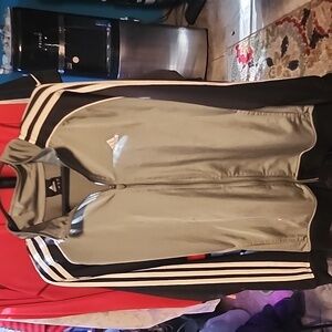 Adidas tan/black track jacket